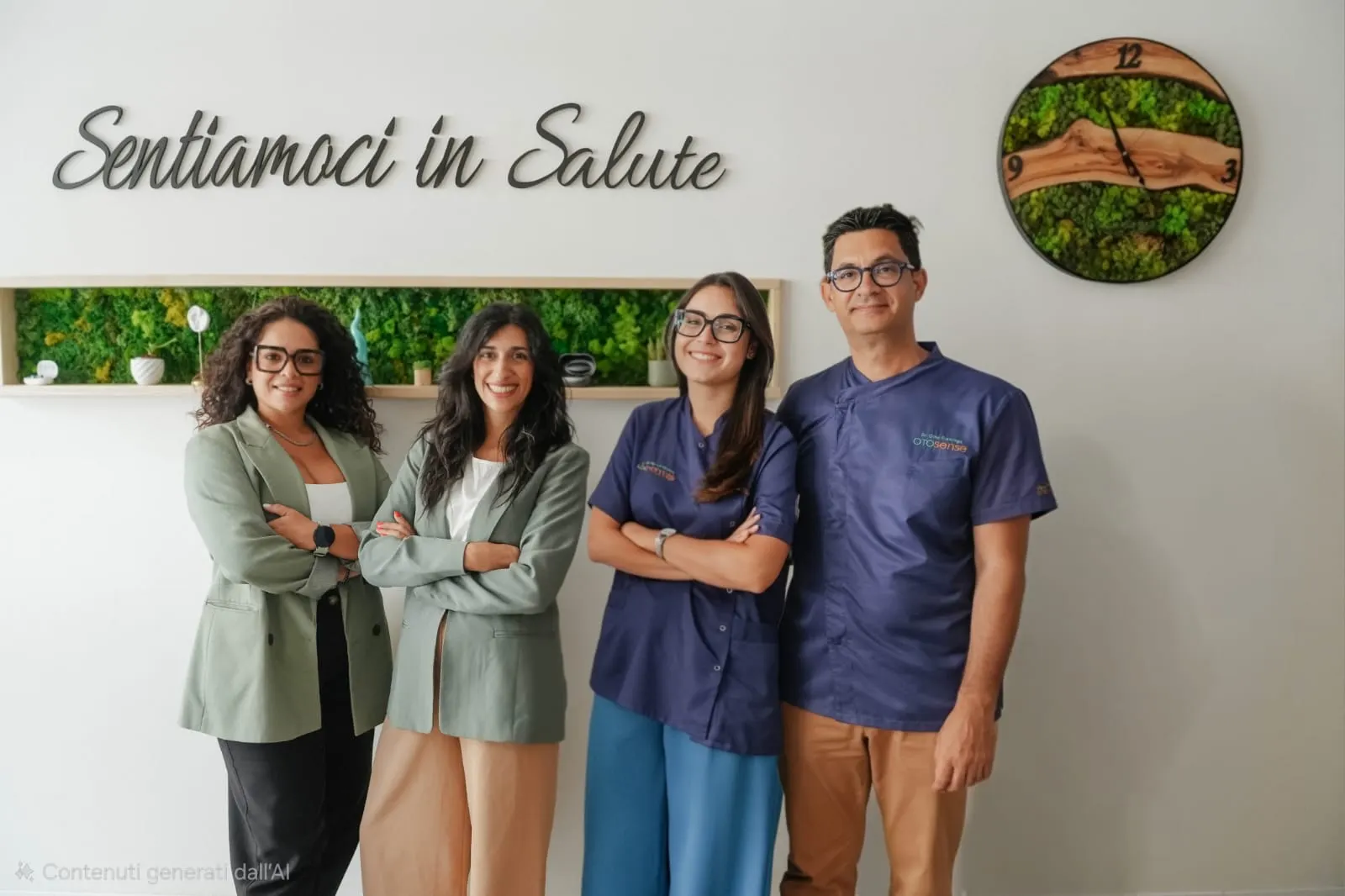 Il team di Otosense al completo — audioprotesisti e customer service delle sedi di Catania e Viagrande.